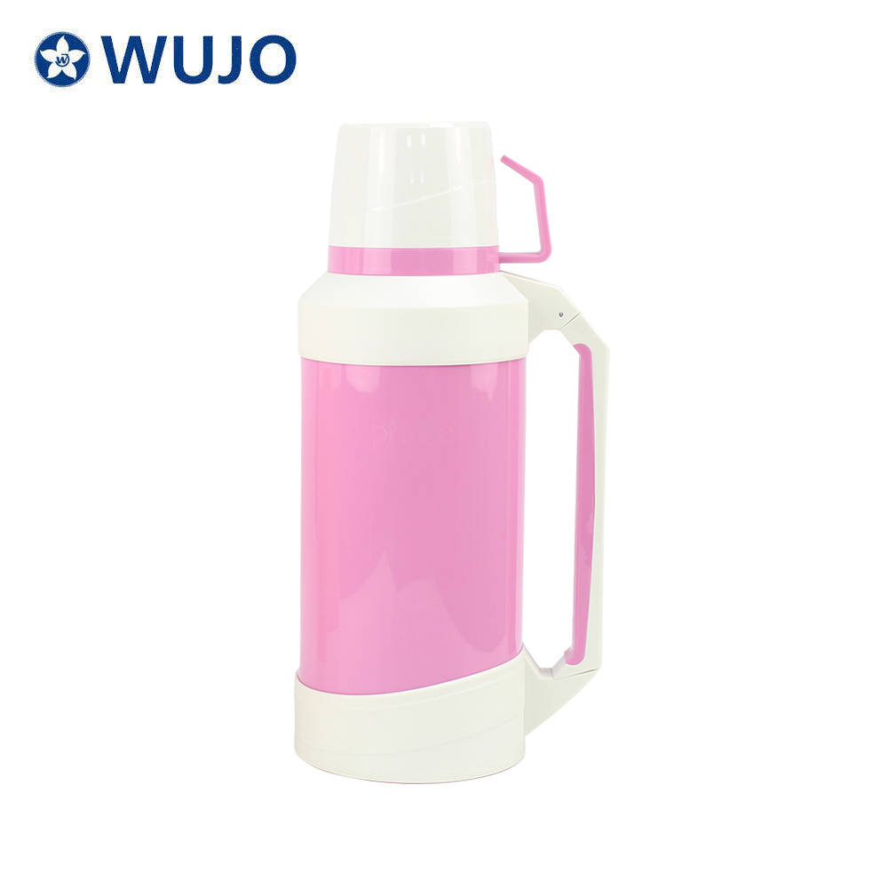 Vakuumisolierte 1L-Kunststoff-Thermos-Flasche mit Kunststoff mit Glasfüllung - Wujo