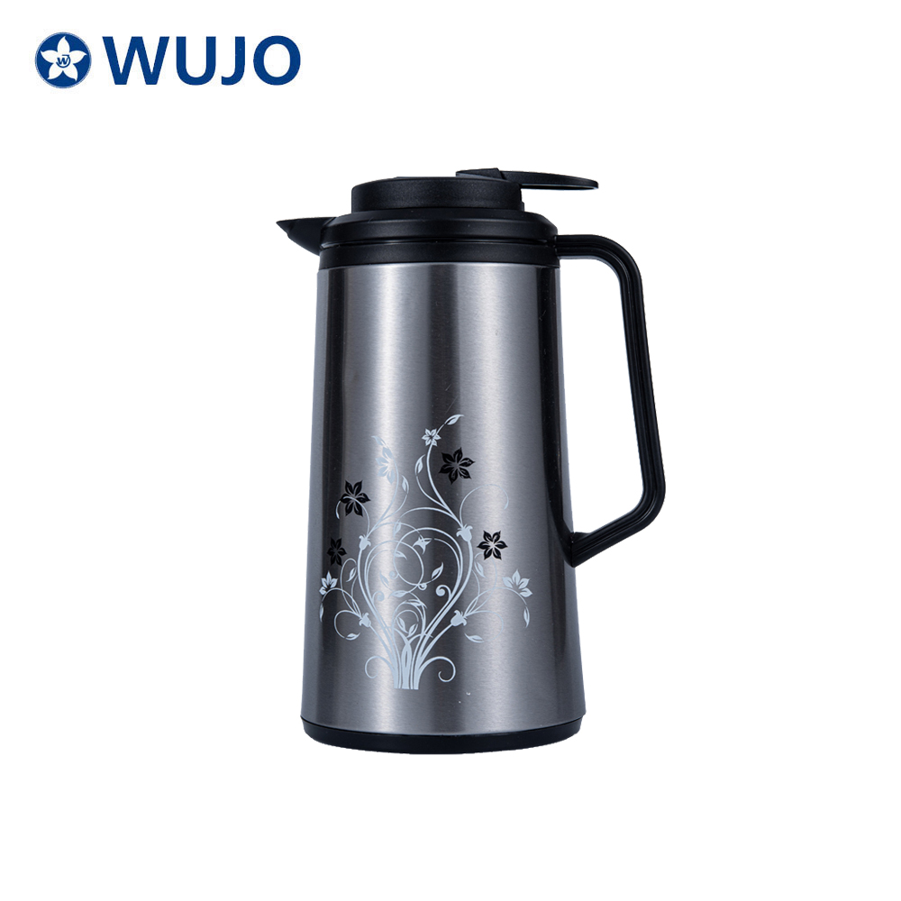 Wujo attraktive blaue Edelstahl-Vakuumglas-Nachfüllkaffeekanne