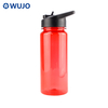 Wujo-Kunden-Logo tragbare Sport-Kunststoff-Wasserflasche